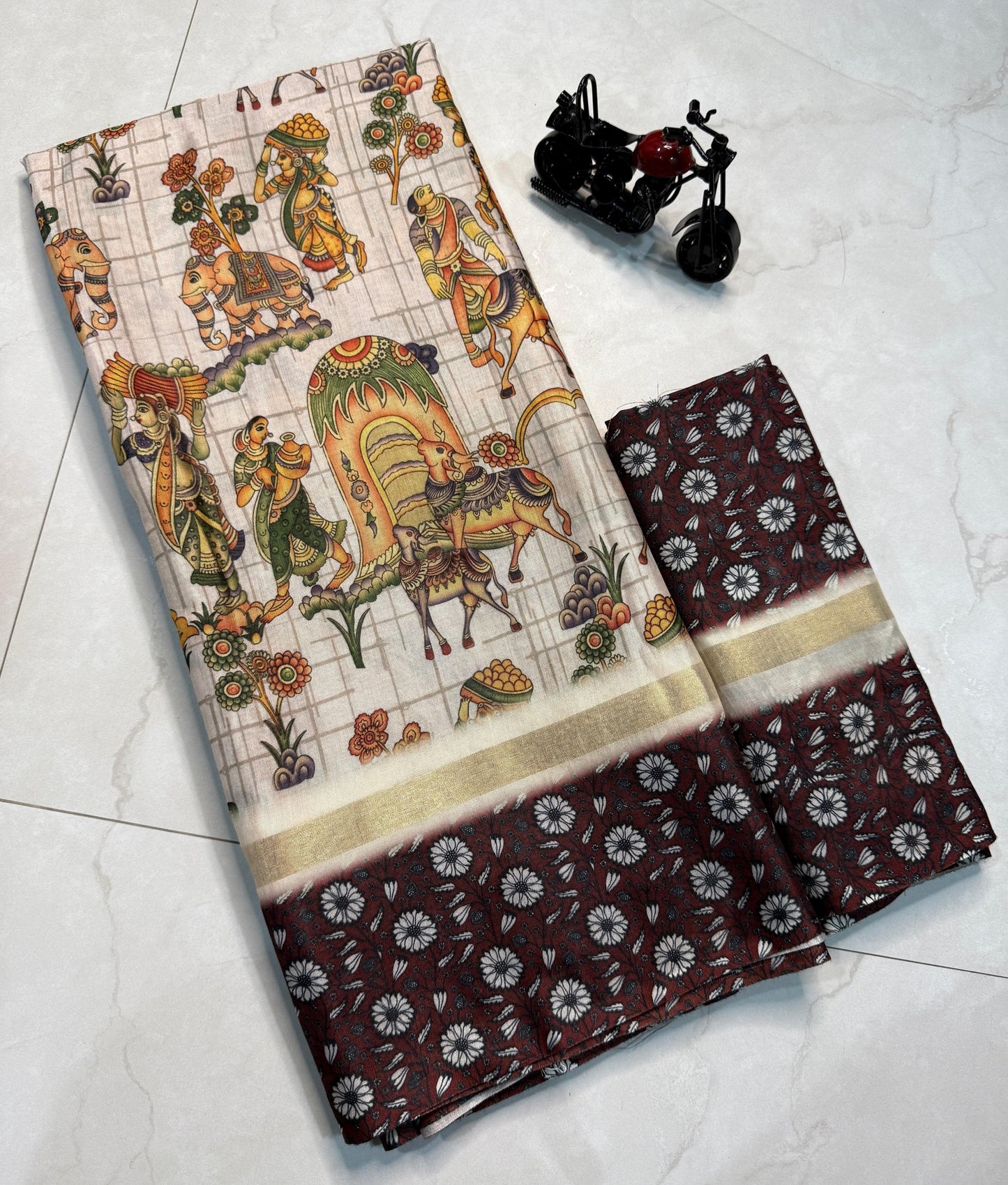 Product Image - Designer Kalamkari Cotton Silk Saree