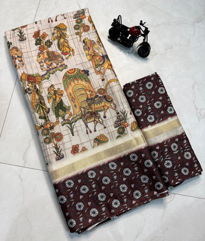 Product Image - Designer Kalamkari Cotton Silk Saree