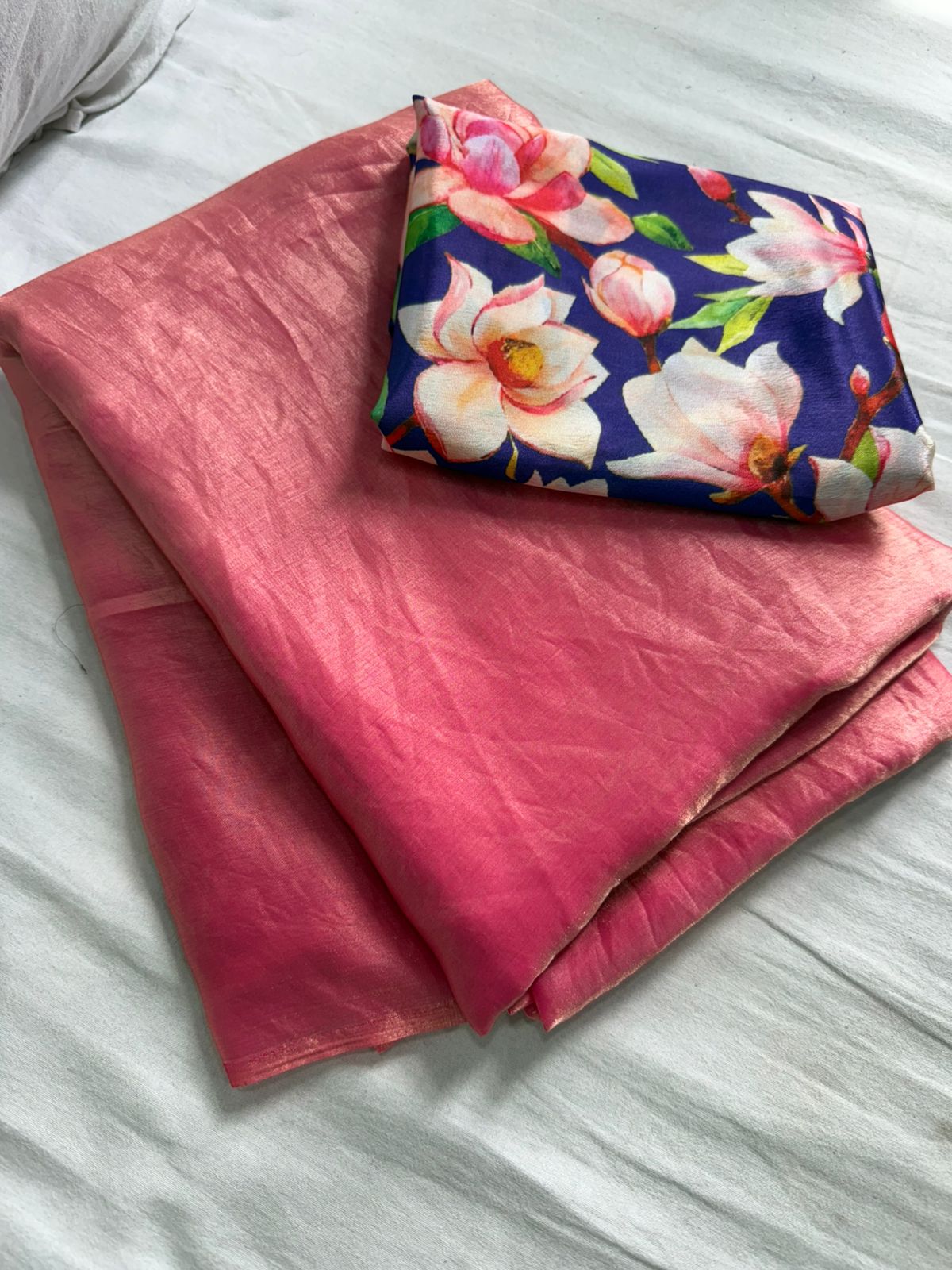 Product Image - Space Soft Silk Saree with Digital Print Blouse