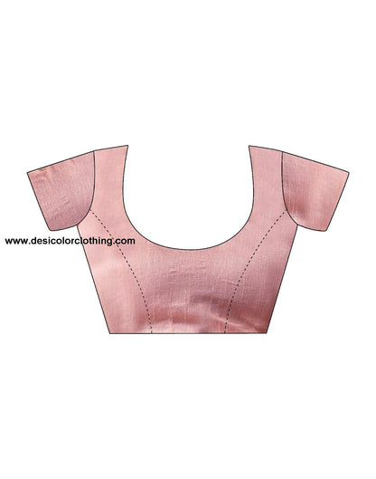 Rose Pink Net Plain Saree