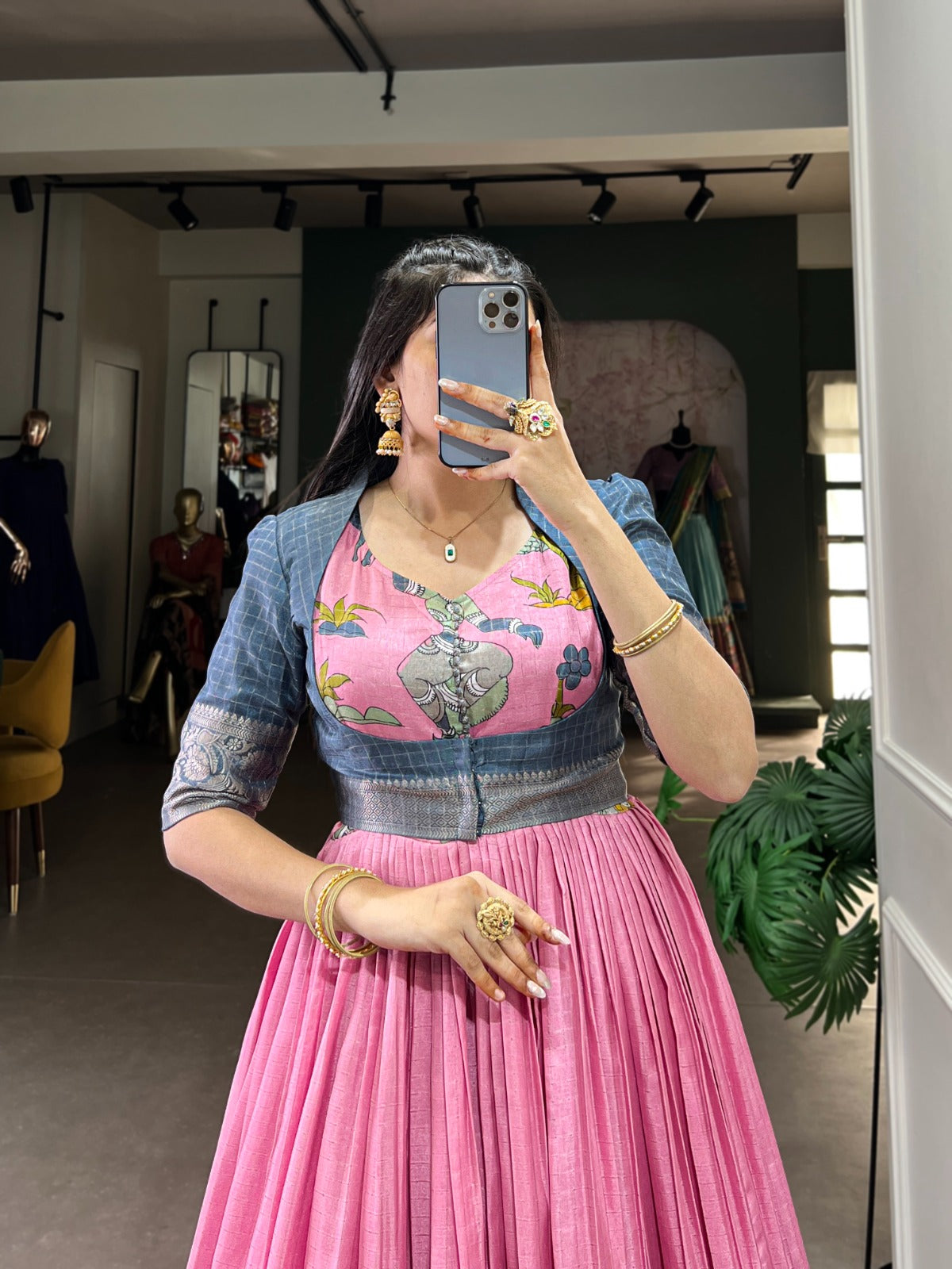 Product Image - Exquisite Festival Wear Blouse with Embroidery and Sequence Work
