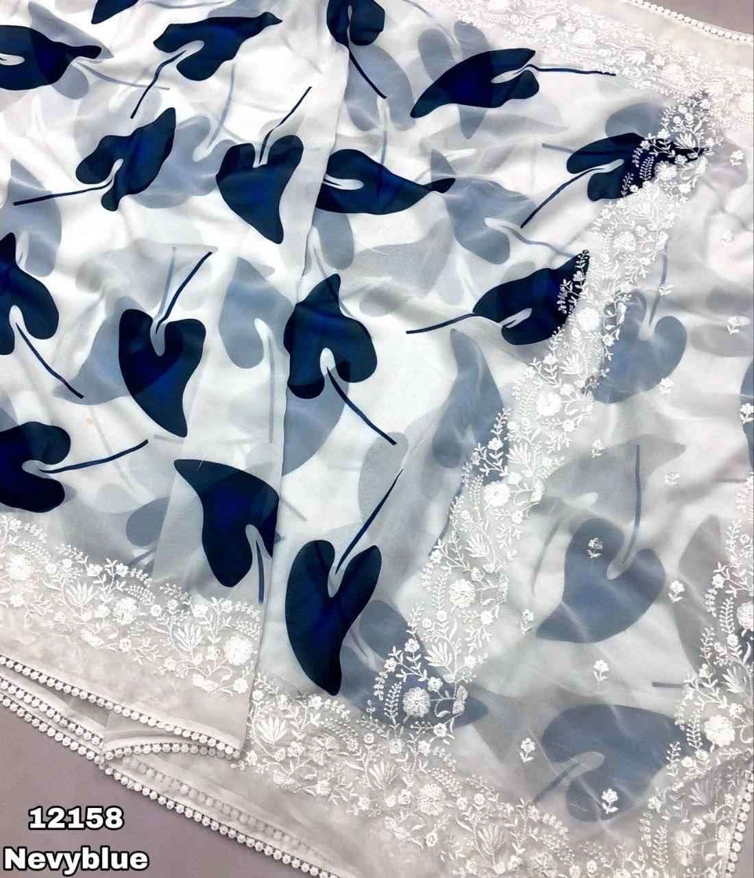 Isadora Chiffon Floral Digital Print with Embroidery - Restocked!