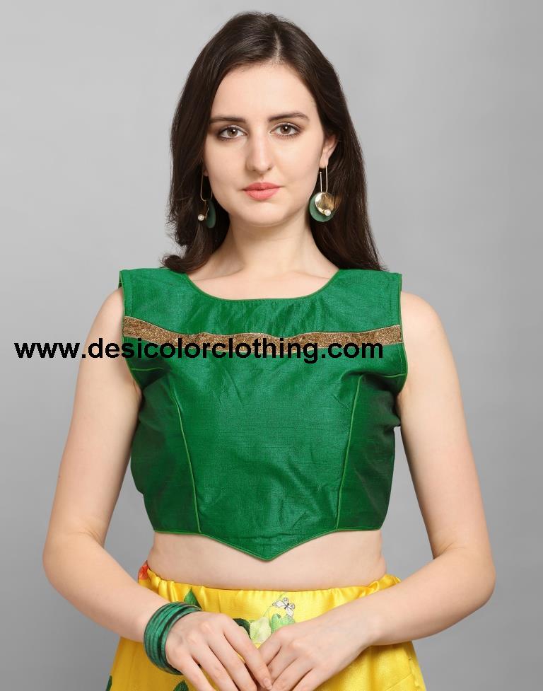Bedazzling Yellow Coloured Poly Silk Digital Printed Casual Wear Lehenga | SLV102L10175
