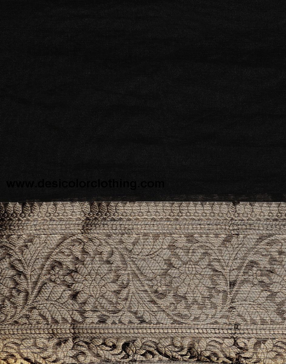 Black Organza Saree