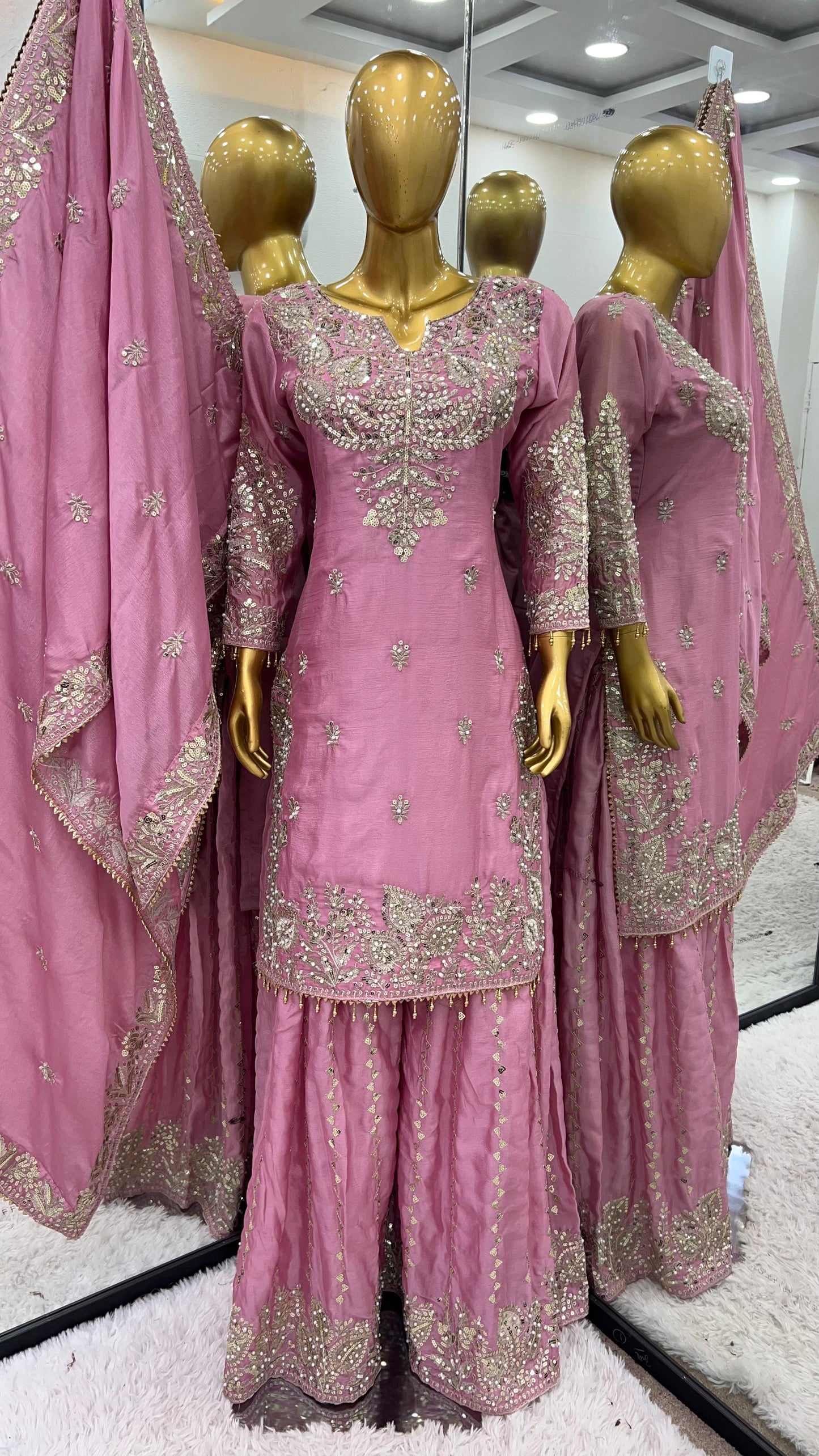 Product Image - Elegant Designer Georgette Saree with Heavy Embroidery - Festive Wear