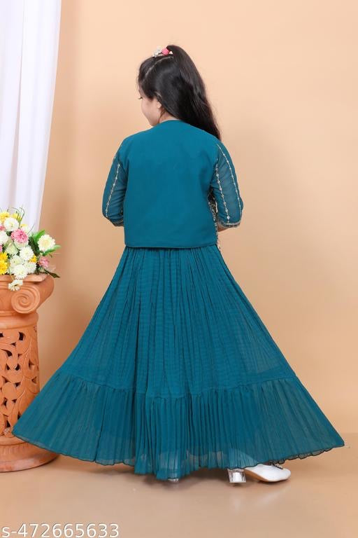 Product Image - Designer Kids Lehenga - Stylish and Traditional Indian Outfit for Girls - 3