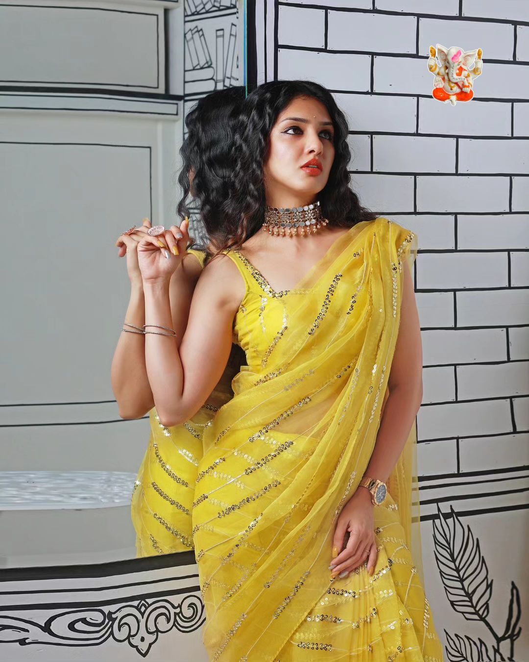Product Image - Elegant Georgette Designer Saree with Sequence Embroidery – Perfect Wedding & Festive Wear