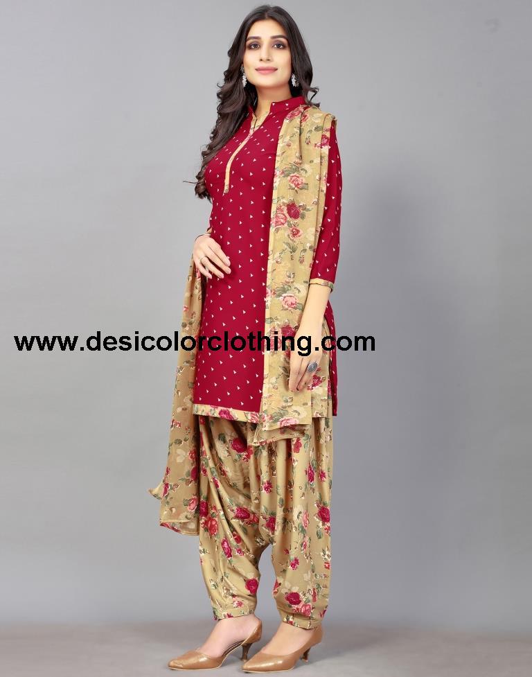 Printed Unstitched Salwar Suit Material