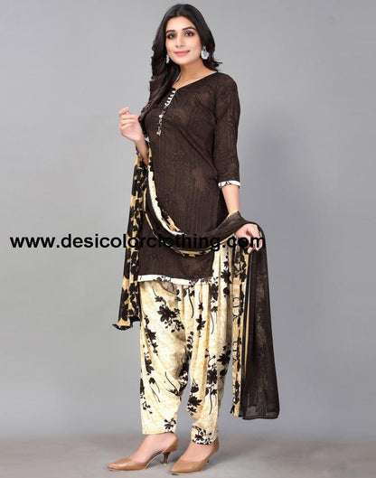 Printed Unstitched Salwar Suit Material