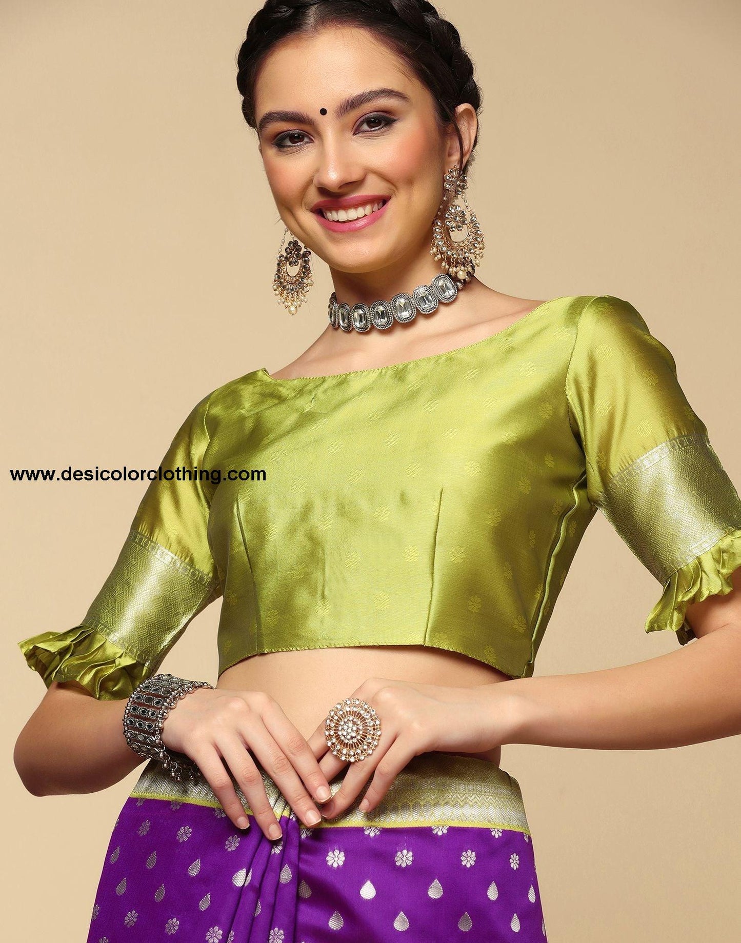 Purple Silk Saree