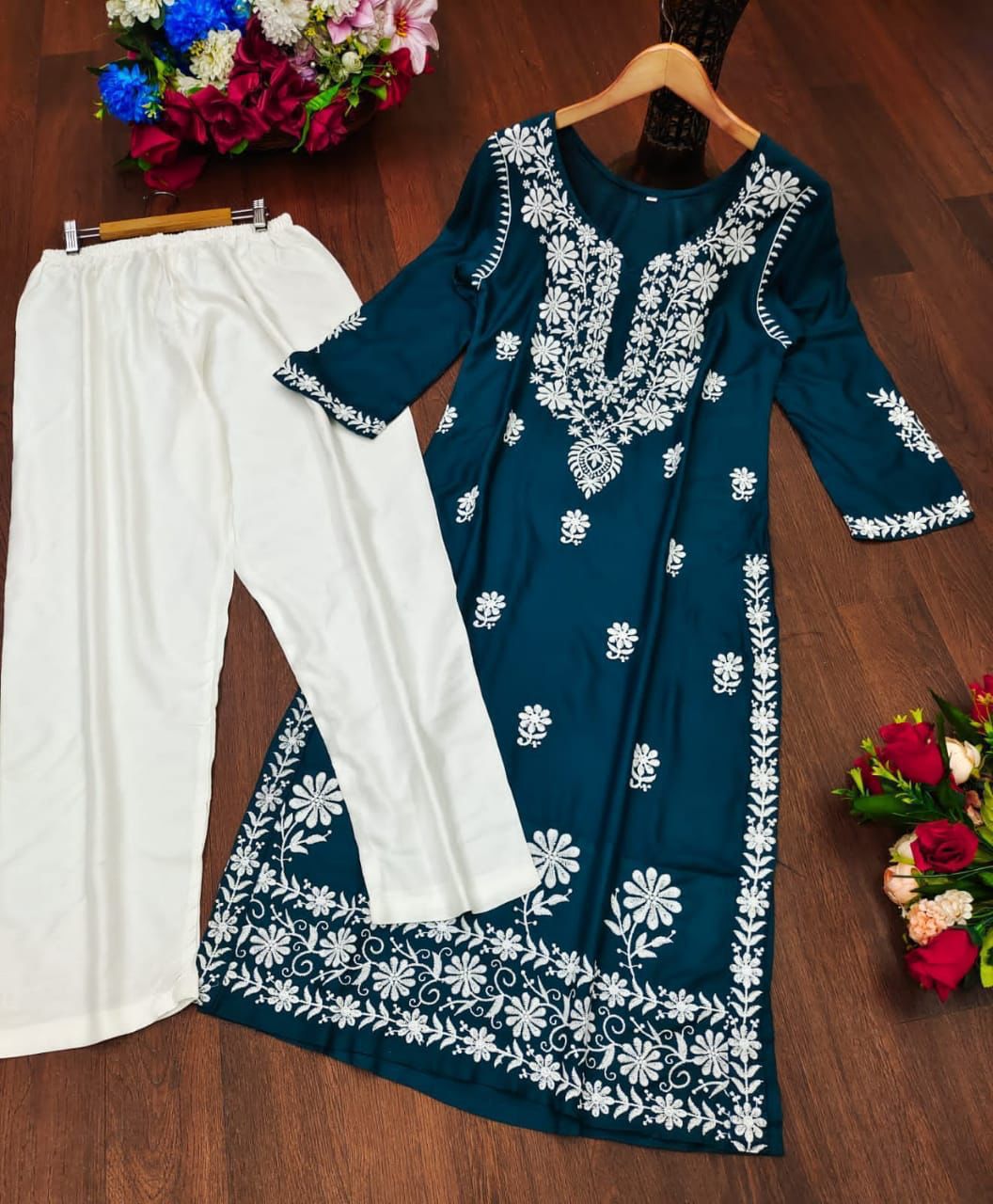 Product Image - Designer Kurti with Embroidery - MF 575