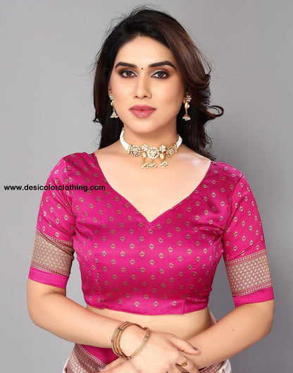 White Silk Bandhani Saree