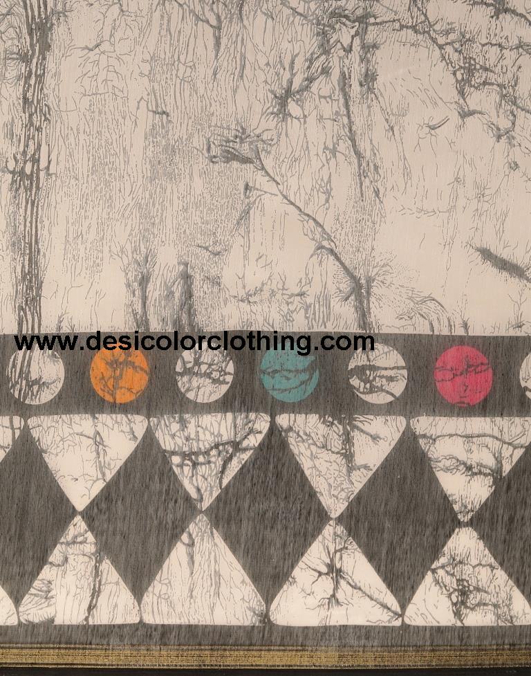 White And Grey Cotton Saree