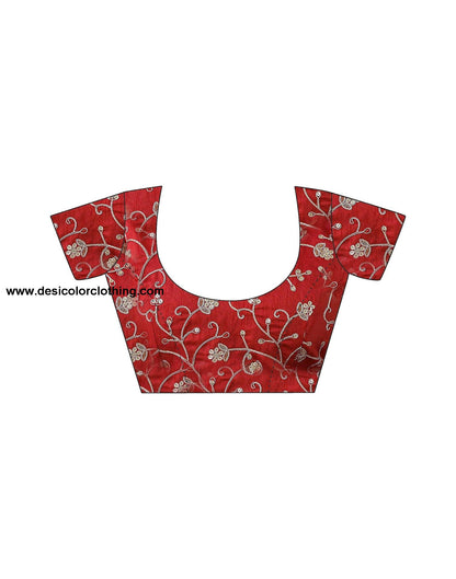 Red Georgette Bandhani Saree