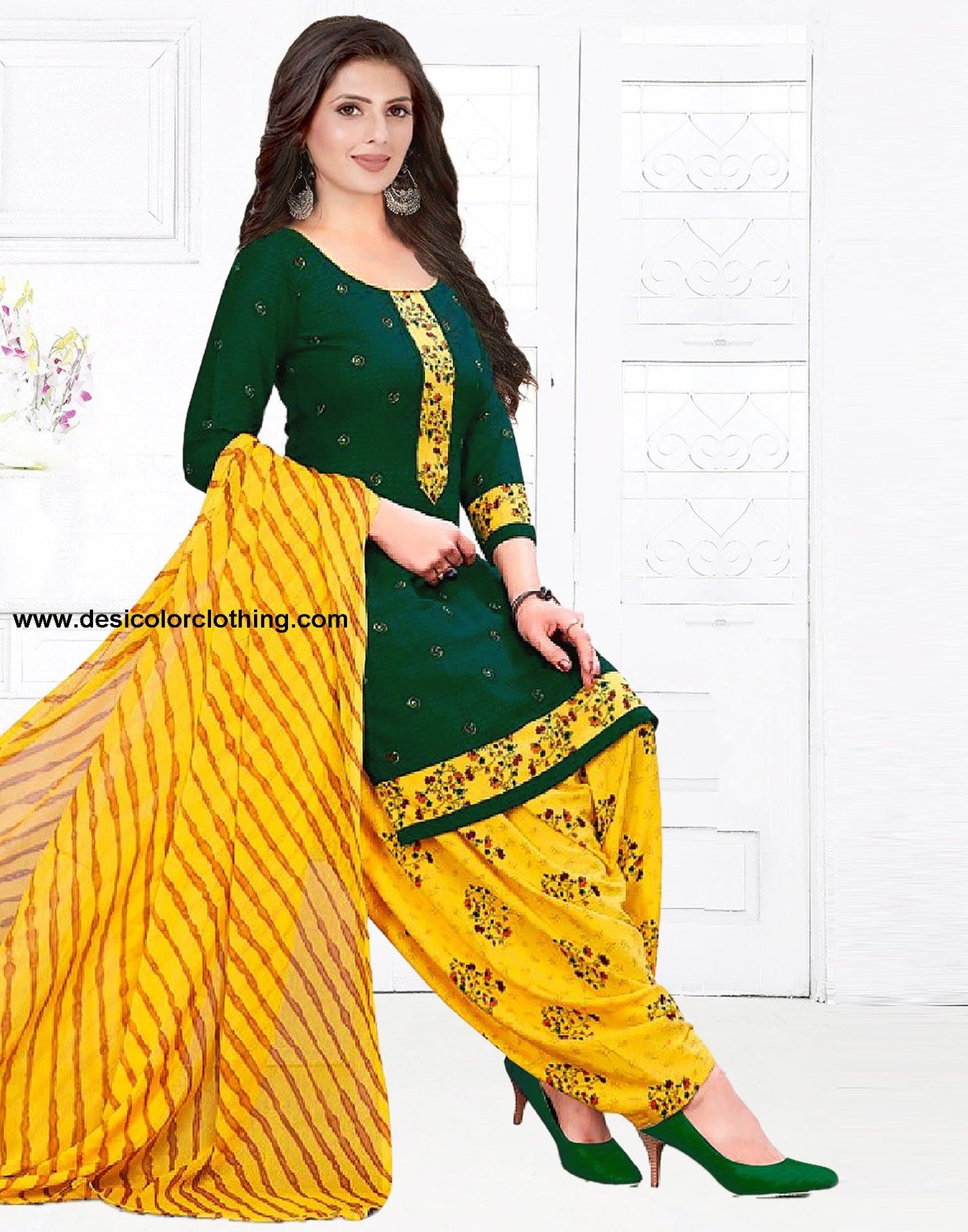 Printed Unstitched Salwar Suit Material