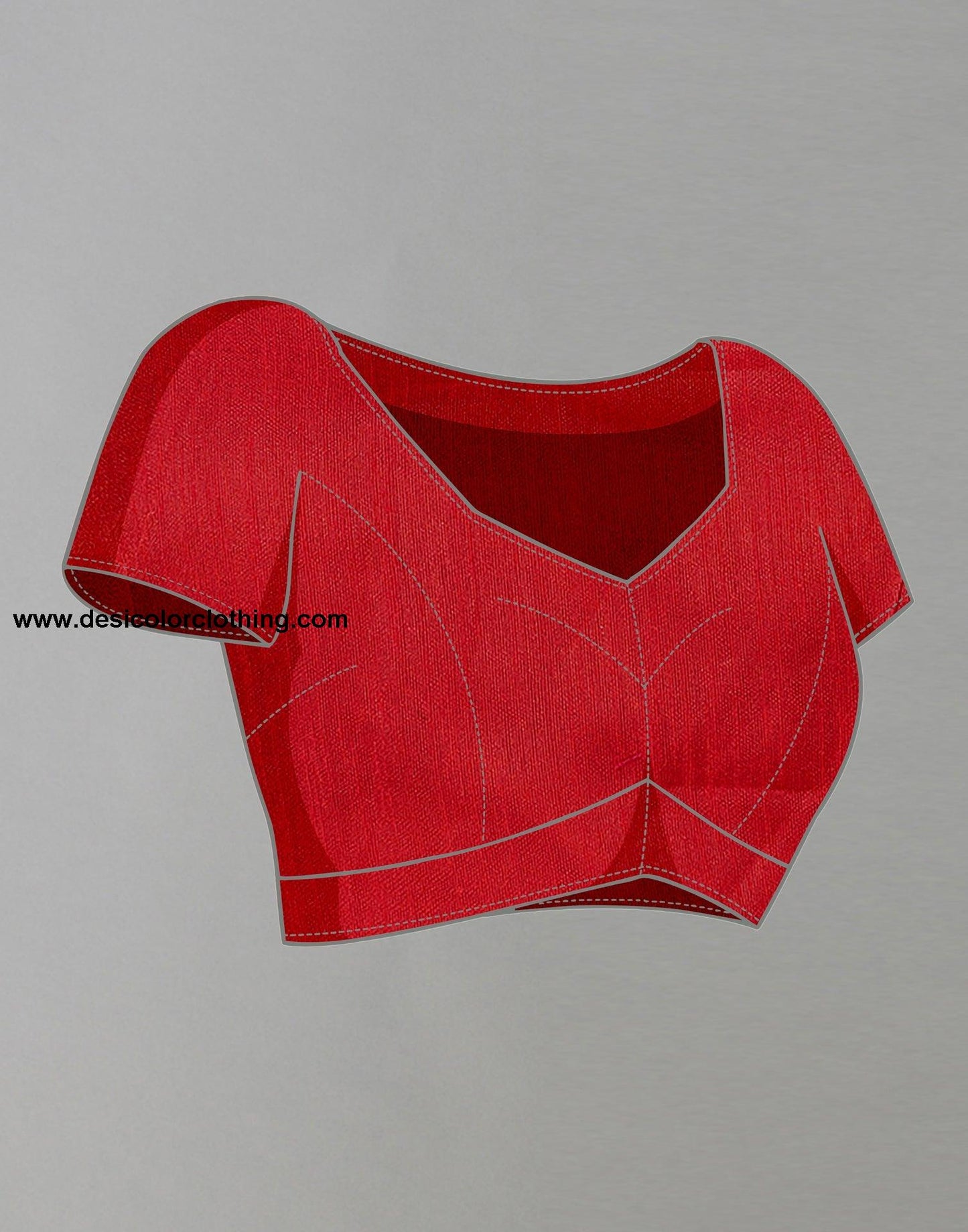 Red Lycra Printed Saree