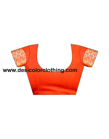 Orange Silk Weaving Saree