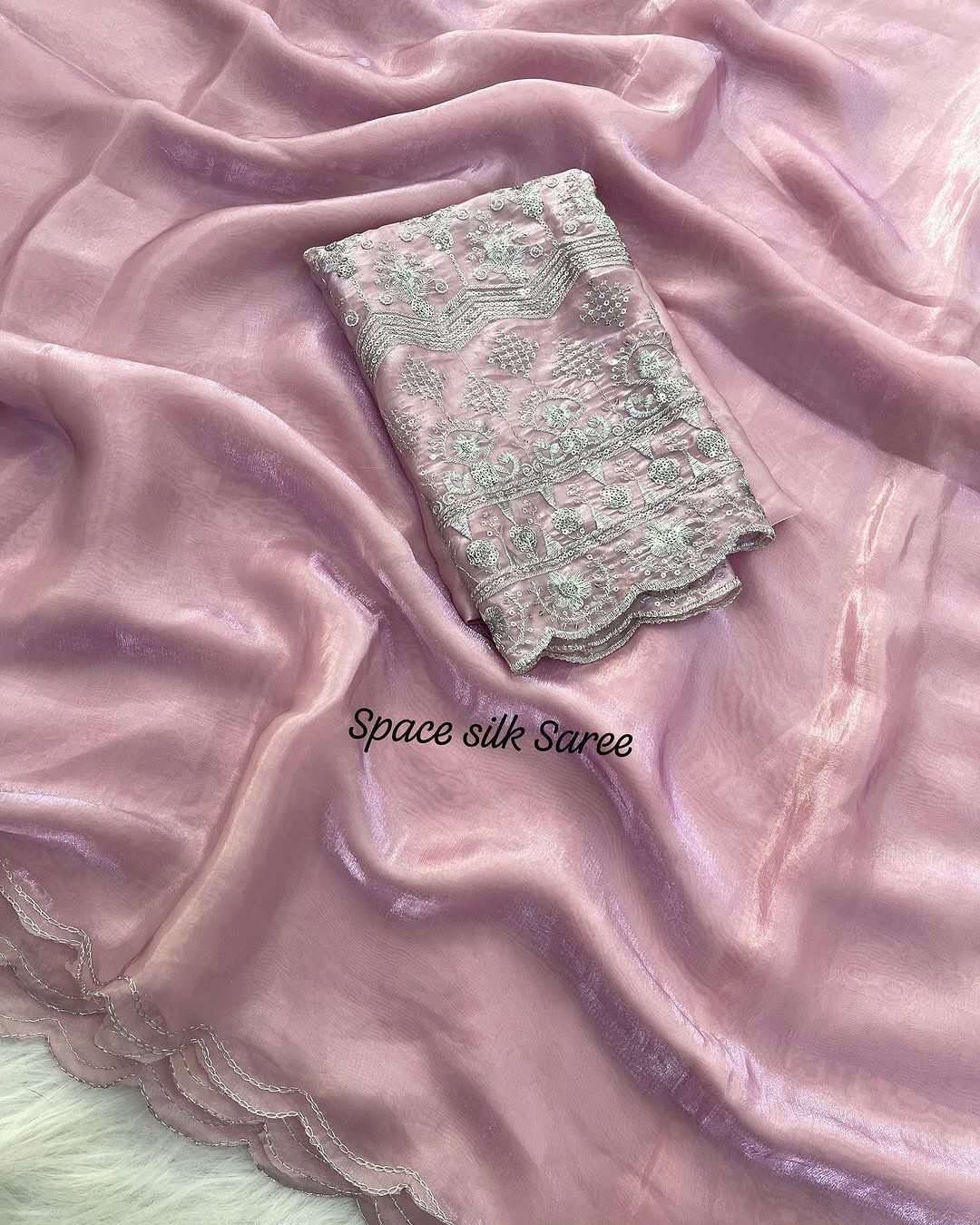 Product Image - Designer Silk Saree with Embroidery Work