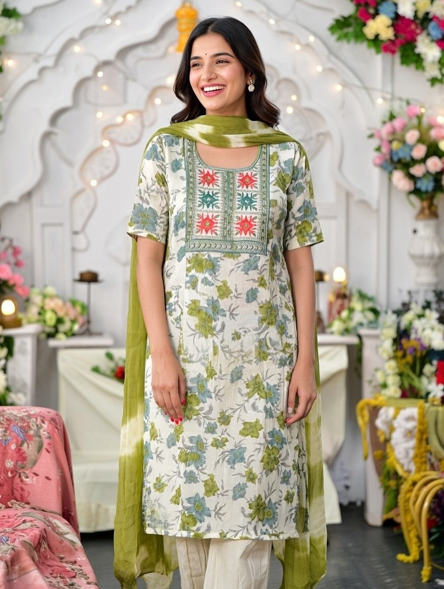 Floral Party Wear Suits – Simple & Elegant Designs DesiColorClothing