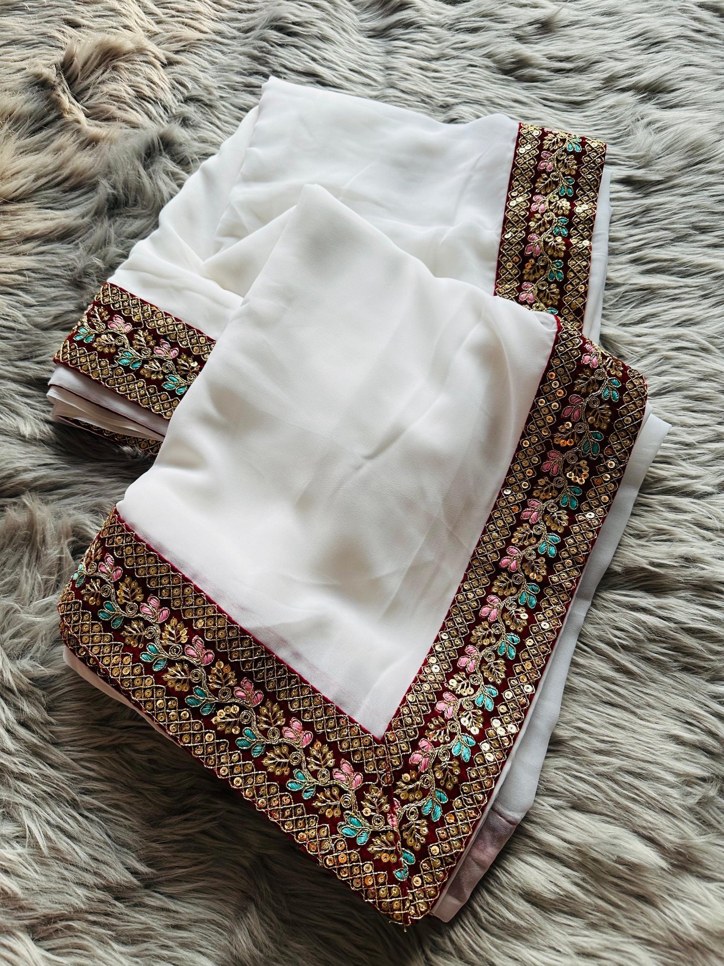 Pure Georgett silk saree