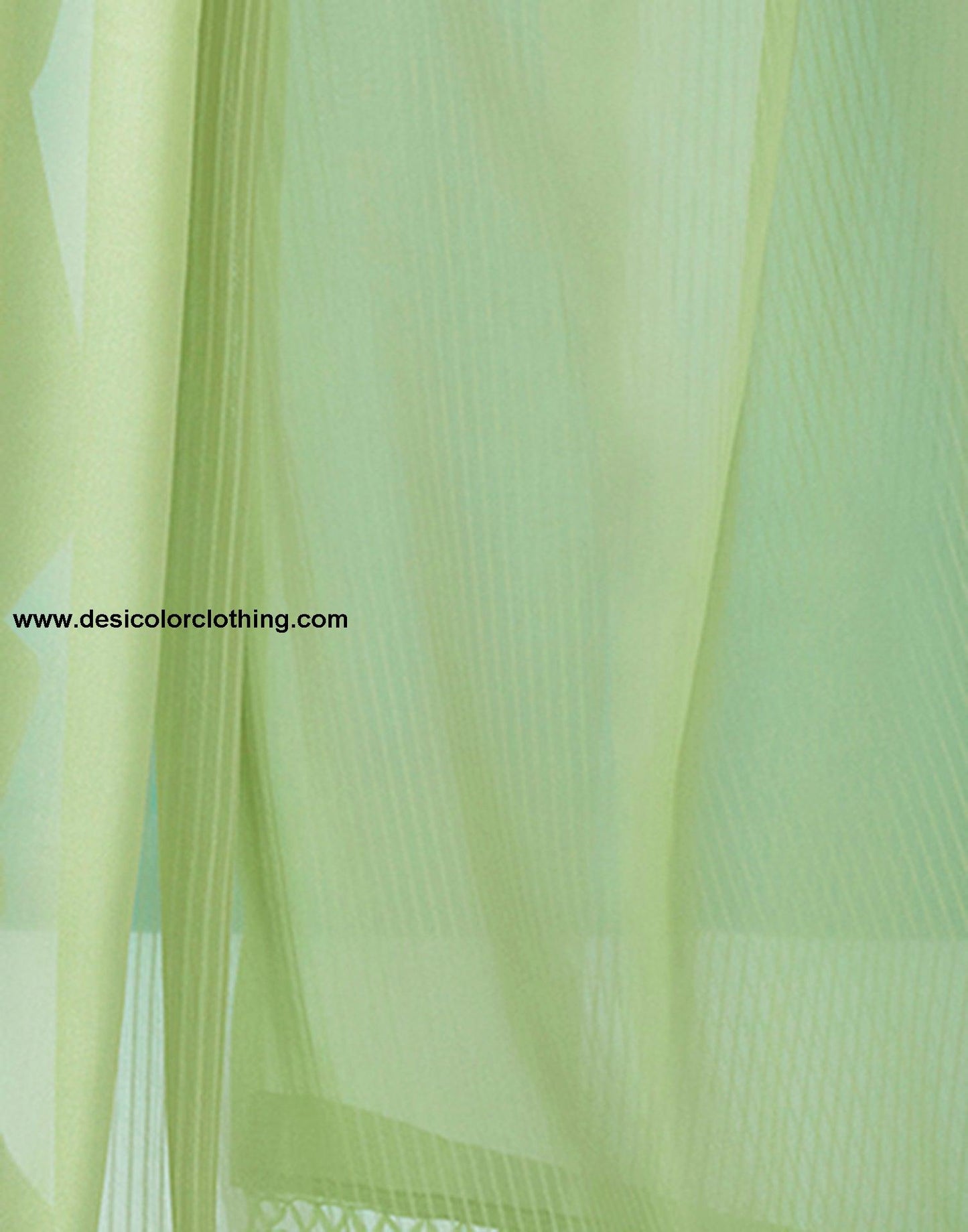 Pista Green Georgette Plain Saree