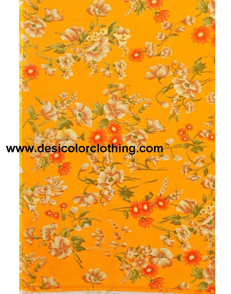 Turmeric Yellow Printed Saree | 2082S642