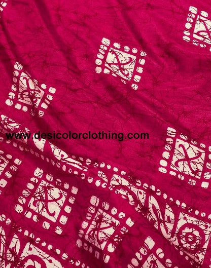 Pink Silk Printed Sarees