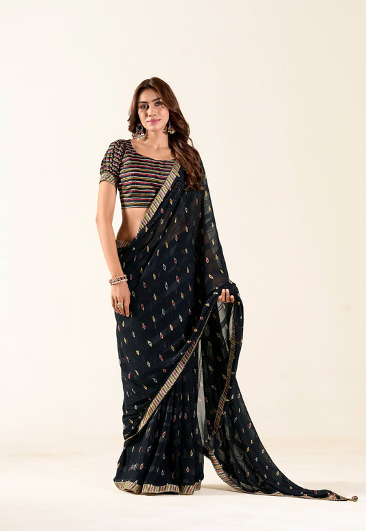 Product Image - Designer Georgette Saree: Perfect for Festive & Wedding Occasions