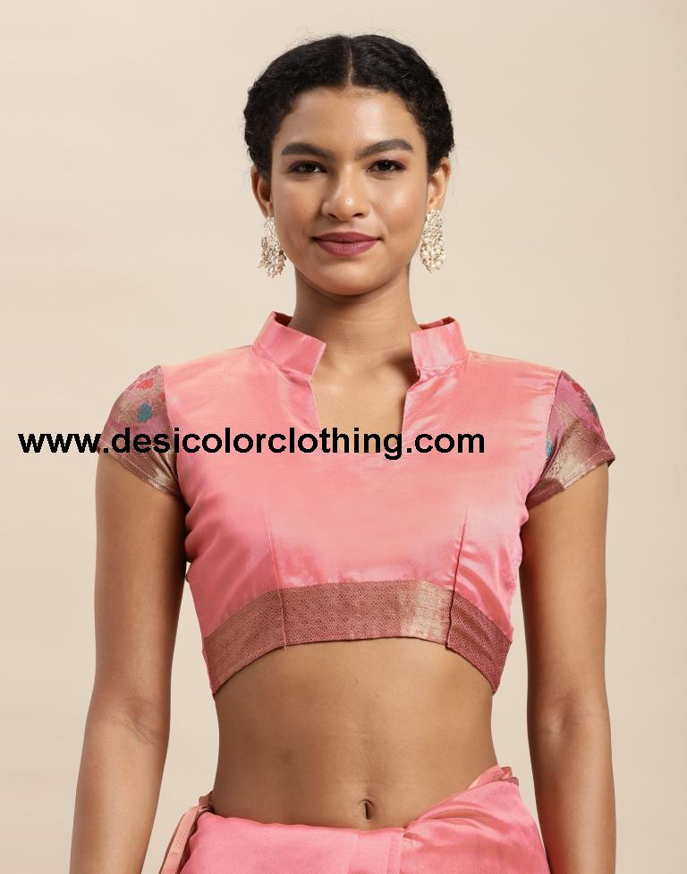 Rose Pink Organza Saree
