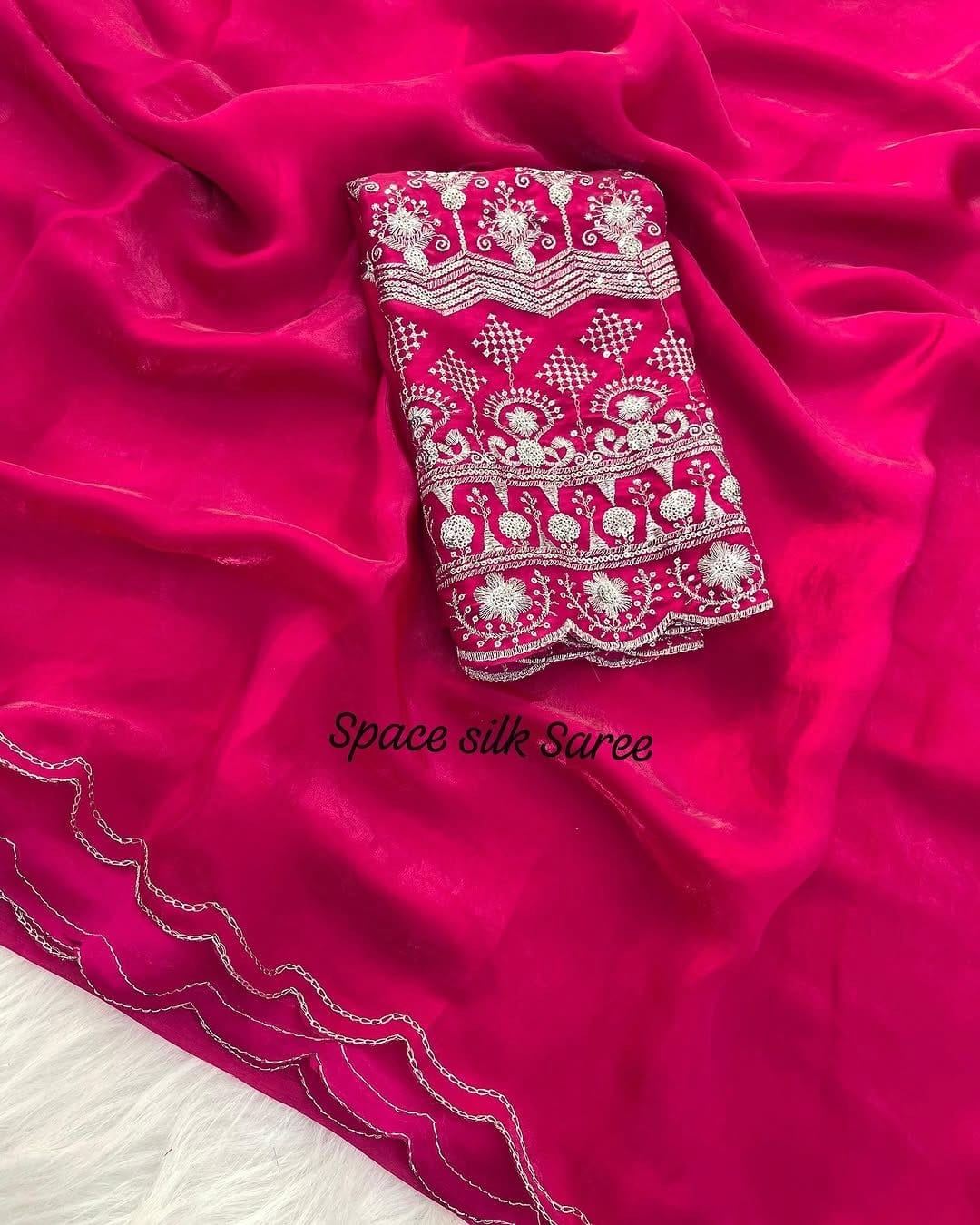 Product Image - Designer Silk Saree with Embroidery Work