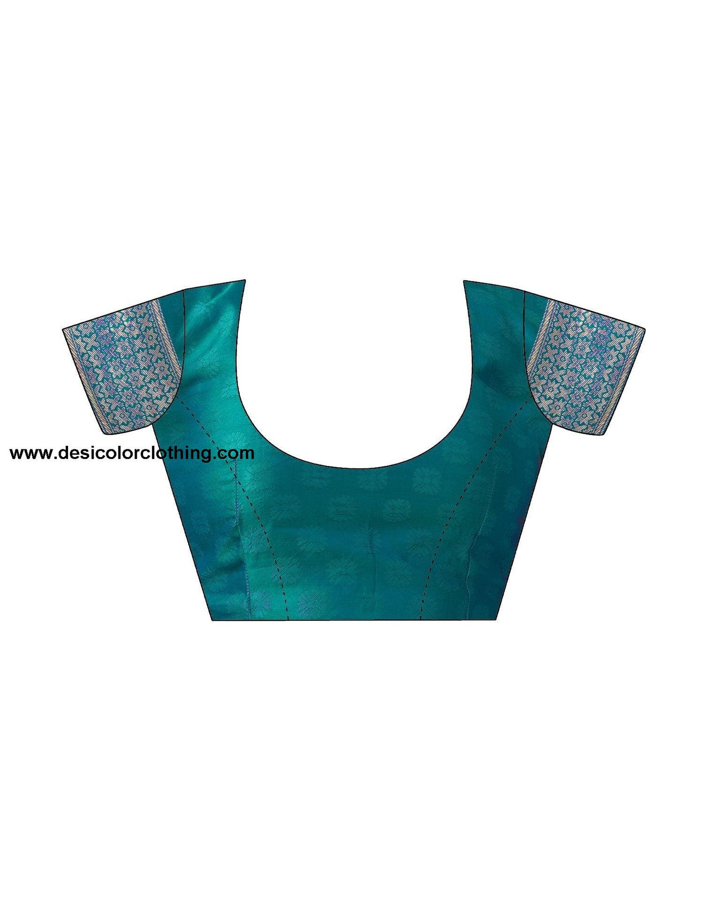 Rama Green Jacquard Silk Saree