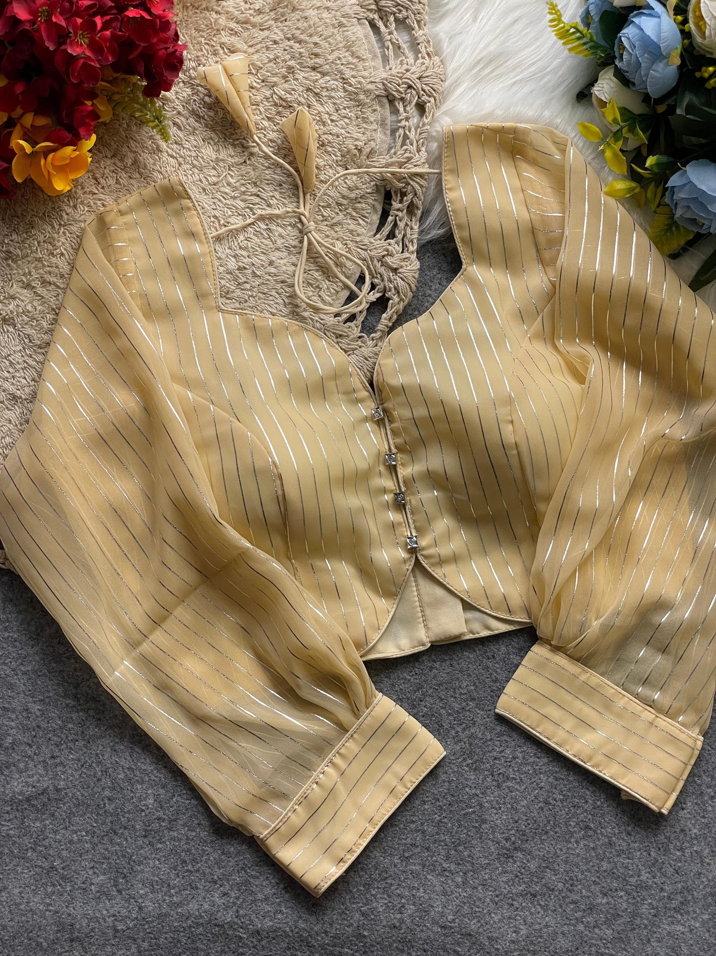 Product Image - Exquisite Designer Georgette Blouse for Ethnic & Festive Occasions