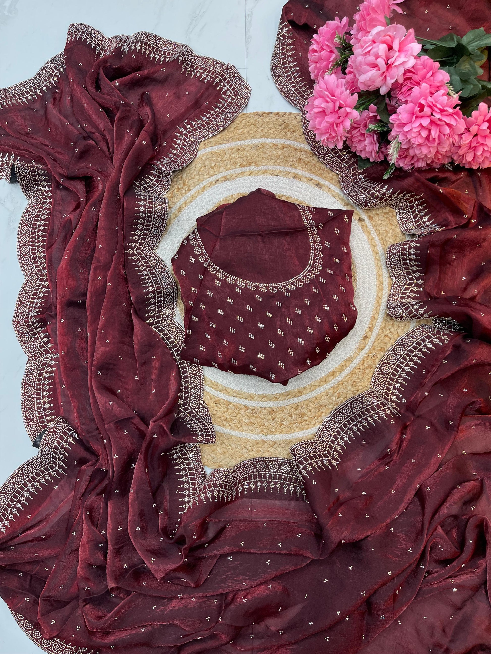 Product Image - Designer Pure Soft Fendy Satin Silk Saree