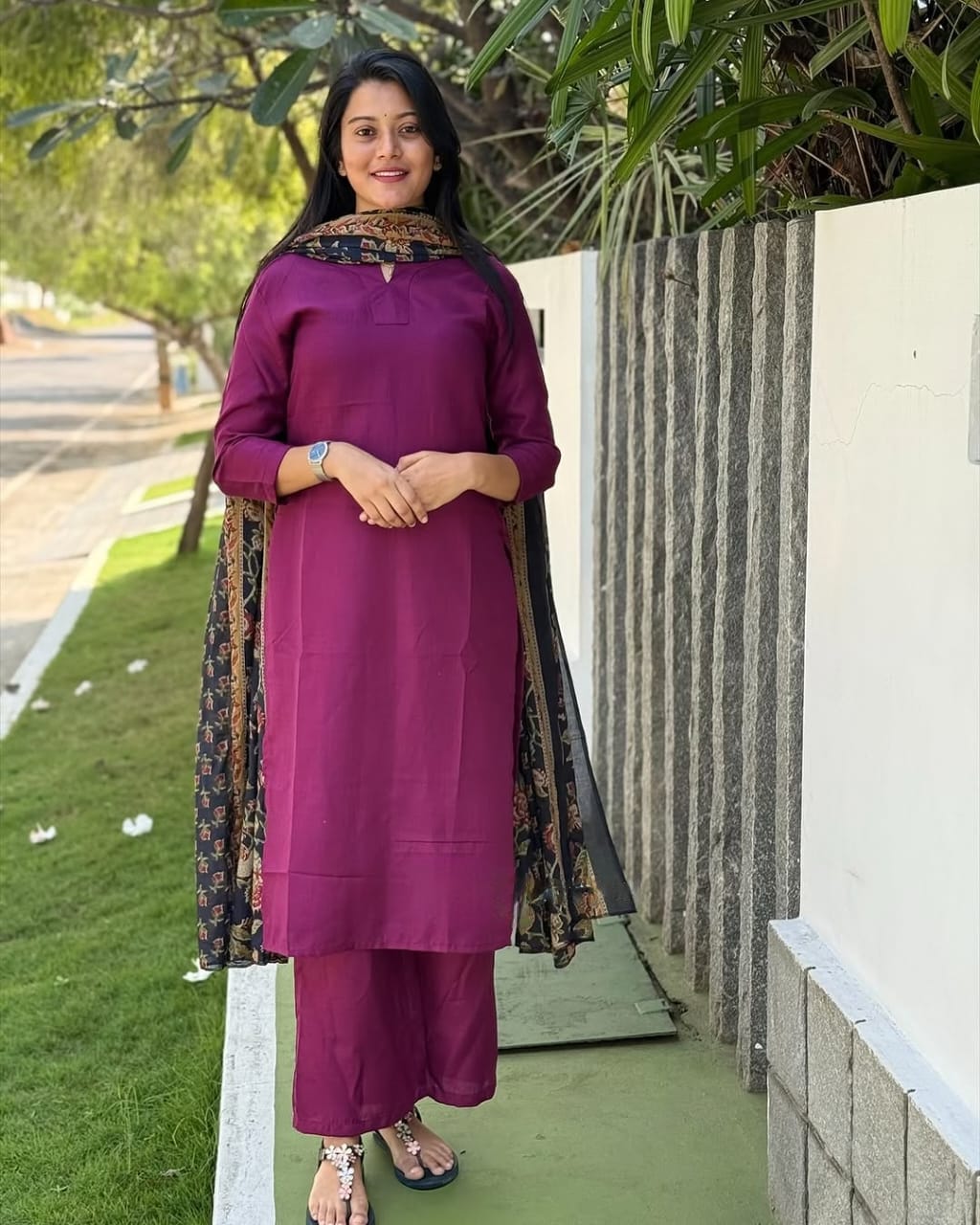 Product Image - Designer Cotton Kurti Set with Dupatta