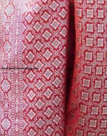 Red Jacquard Silk Saree