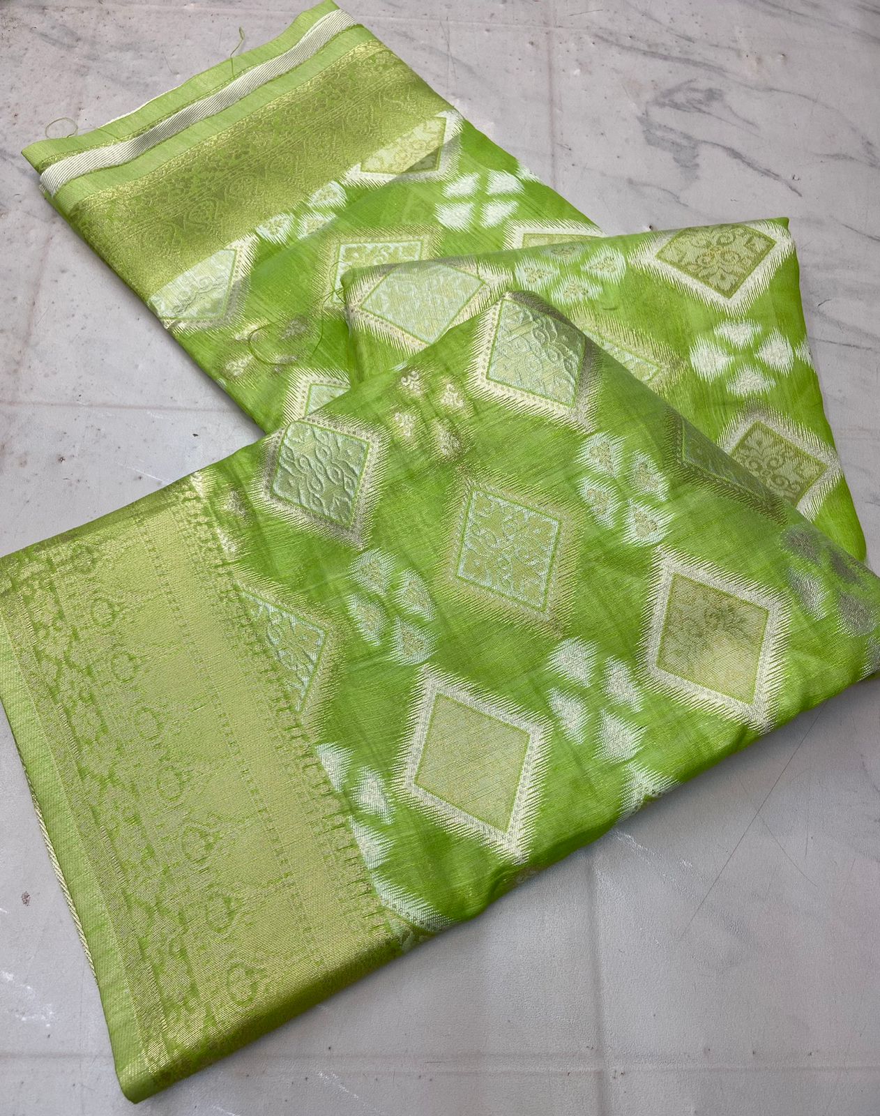 Product Image - Designer Pure Cotton Saree with Heavy Weaving Work – Ethnic & Festive Wear