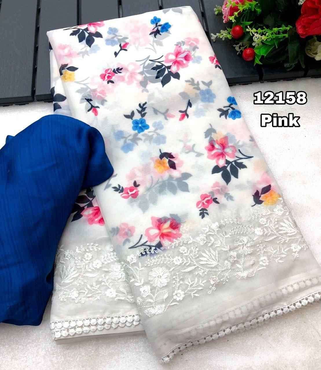 Isadora Chiffon Floral Digital Print with Embroidery - Restocked!