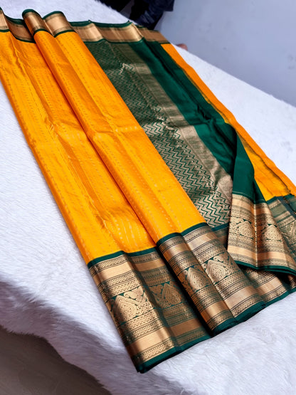 Product Image - Exquisite 1 Gram Gold Pure Zari Handwoven Kanchipuram Silk Sarees
