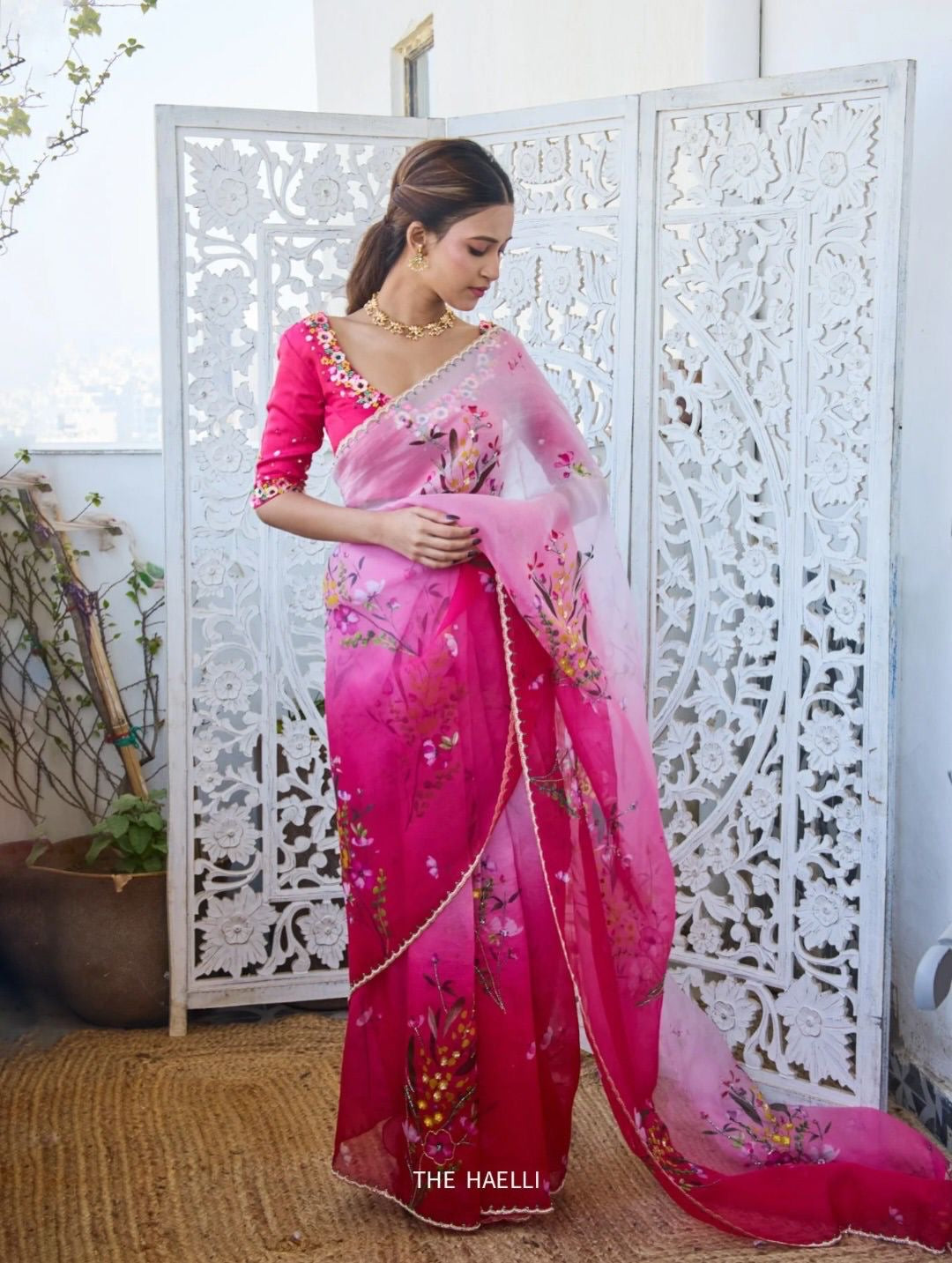 Lightweight Floral Soft Sarees DesiColorClothing