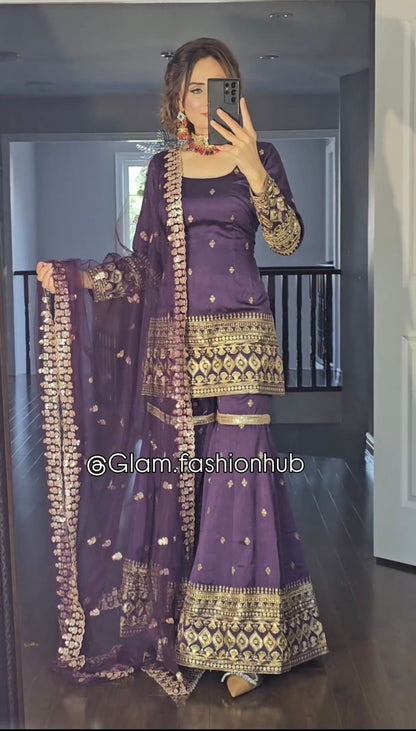 Elegant Designer Sharara Suits – Premium Party Wear for Women | DesiColorClothing Canada

⸻

✅ SEO Meta Description:

Discover our stunning collection of Designer Sharara Suits at DesiColorClothing in Oshawa, Canada. Perfect for weddings, parties, and fes