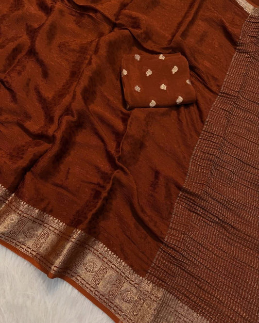 Product Image - Elegant Georgette Saree | Designer Ethnic Wear
