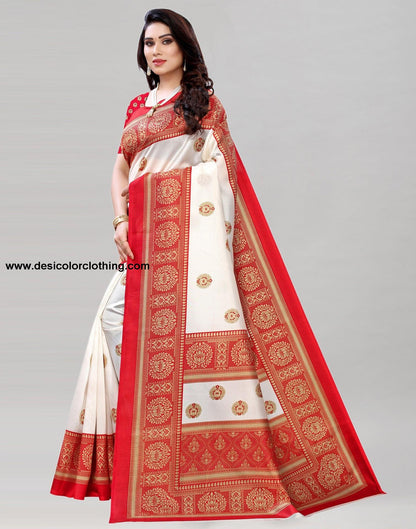 White Banarasi Silk Saree | 2019S121