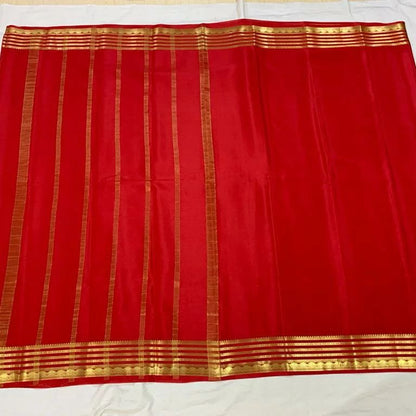 Product Image - Exquisite Semi-Mysore Silk Saree with Gold Border