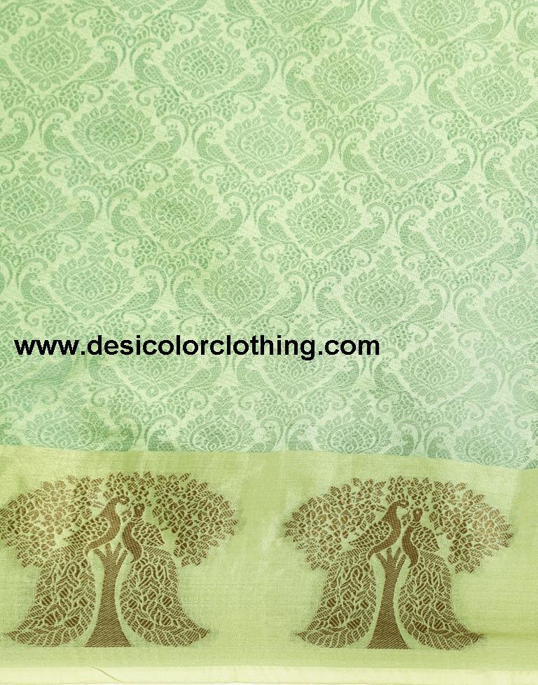 Pista Green Organza Saree