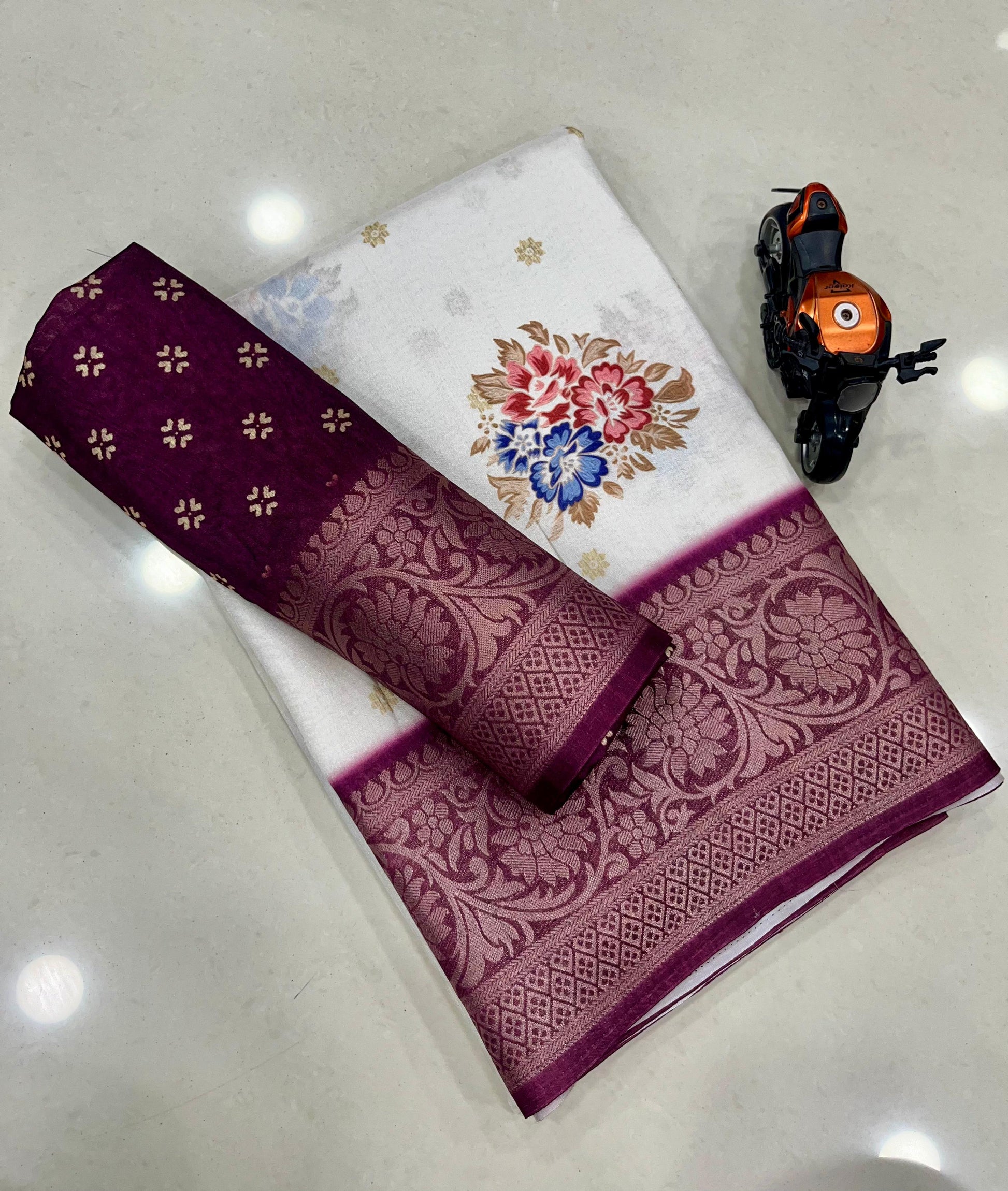 Product Image - Rasmika Designer Georgette Saree with Jacquard Border