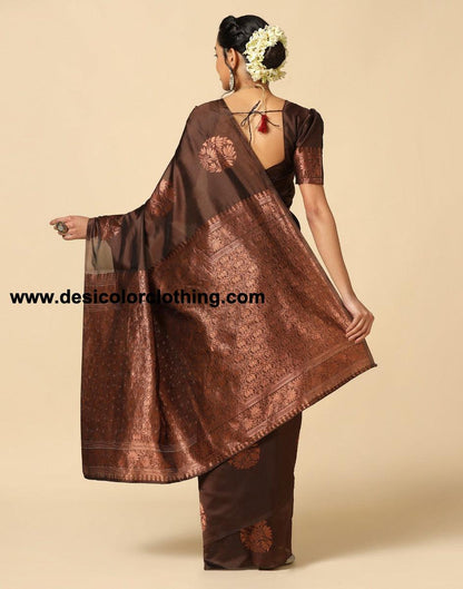 Brown Silk Saree