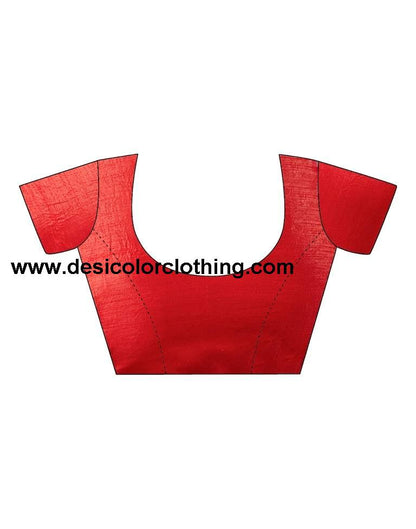 Red Silk Embroidery Saree