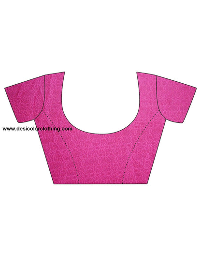Pink Silk Printed Saree