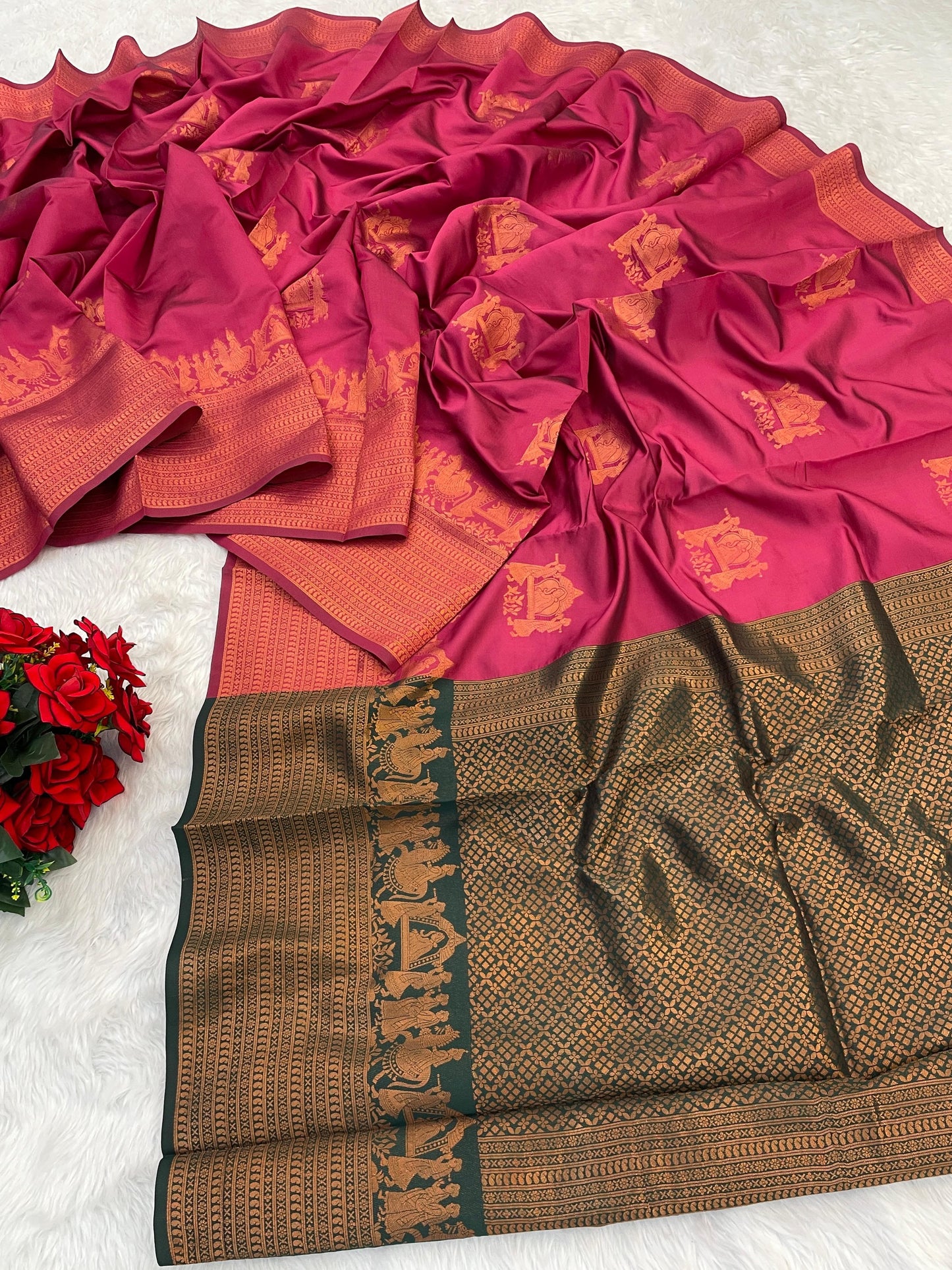 Product Image - Elegant Tissue Soft Silk Banarasi Saree - Ethnic Wear