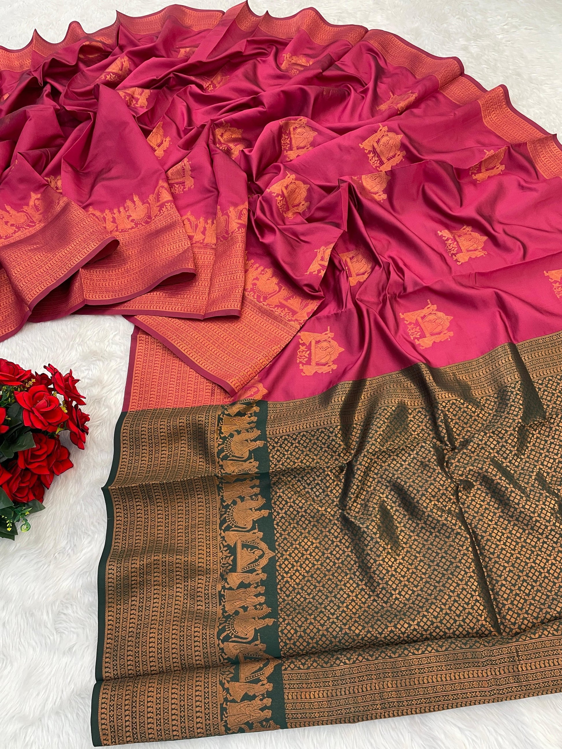 Product Image - Elegant Tissue Soft Silk Banarasi Saree - Ethnic Wear